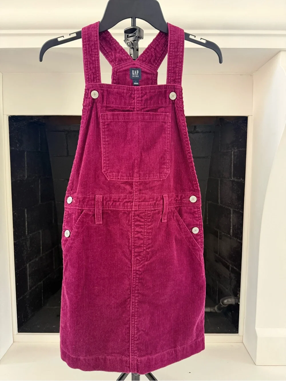 GAP Corduroy Pinafore Dress - Berry Pink-Girls 10